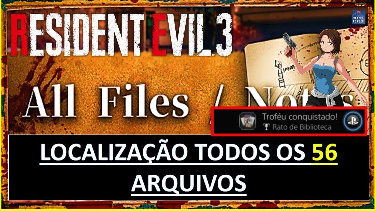 RESIDENT EVIL 3 REMAKE: LOCALIZAÇÃO TODOS OS 56 ARQUIVOS - YouTube