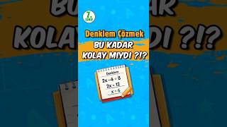 Denklemlerle Problem Çözmek Bu Kadar Kolay Mıydı? ⚡