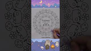 Relaxing Colouring - Front Page - Pusheen Coloring Book by Claire Belton #shorts Relaxing Colouring - Front Page - Pusheen Coloring Book by Claire Belton #shorts