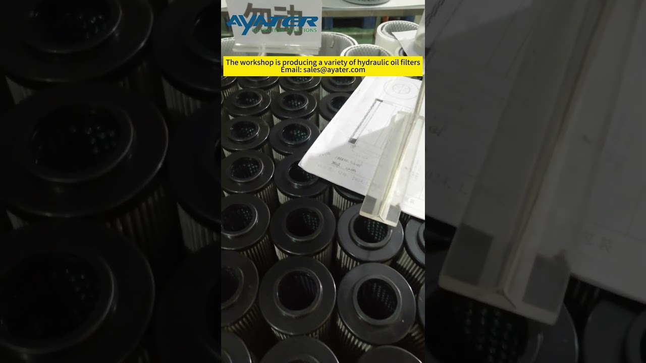 The workshop is producing a variety of hydraulic oil filters