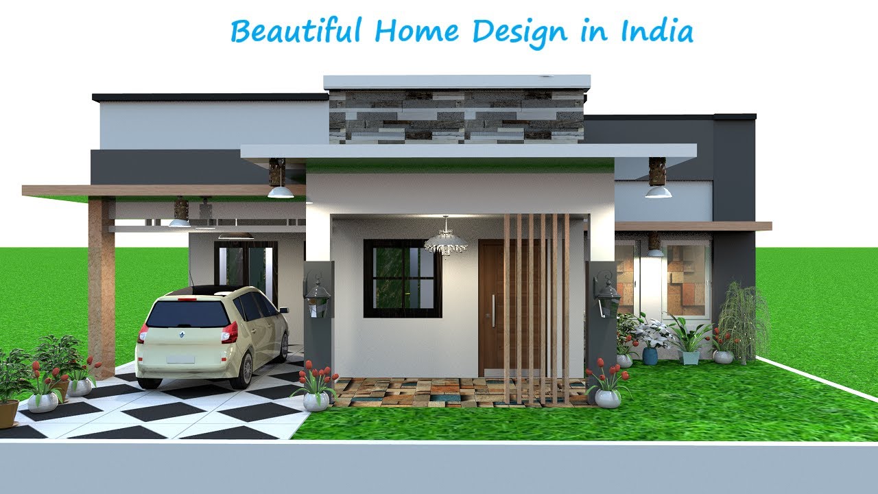 35 by 42 Modern House Plan, Beautiful Home Design in India, 3BHK