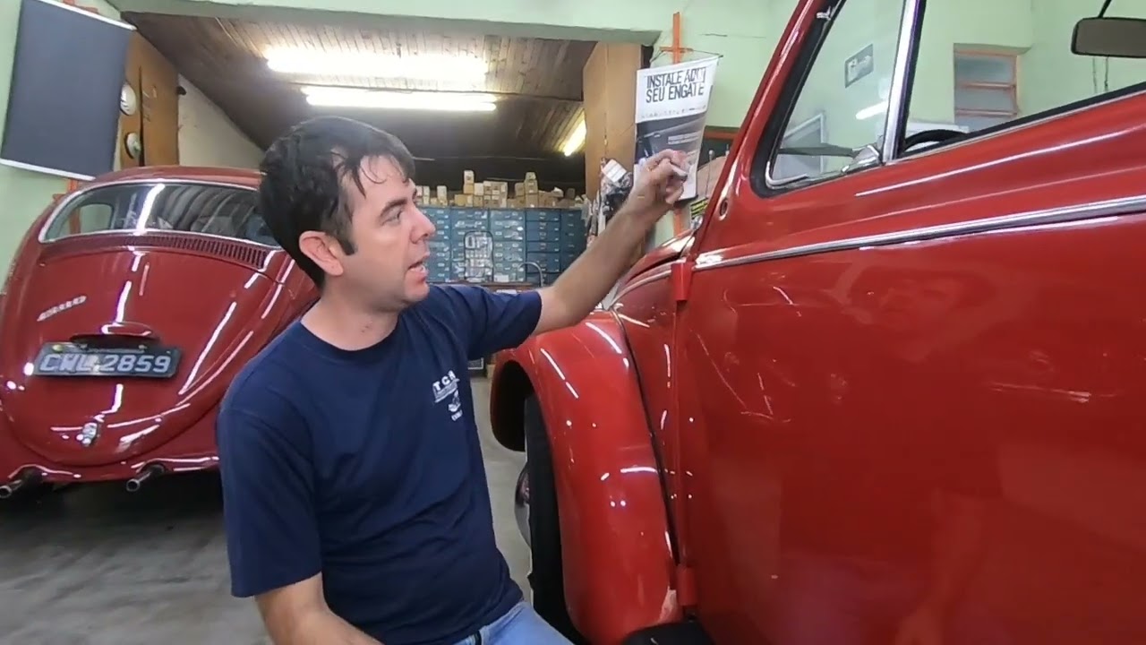 Colocando Retrovisor lado Direito no Fusca