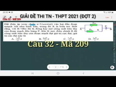 Giải đề thi TN – THPT-2021- đợt 2(Câu vận dụng cao) #HOT
