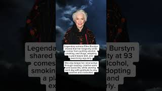 Ellen Burstyn Reveals Secrets to Staying Healthy and Active at 93 #hollywood #news