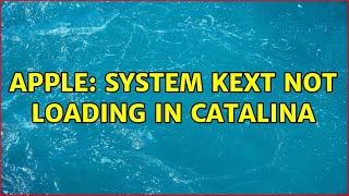 Apple: System kext not loading in Catalina screenshot 5
