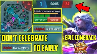 Dont Celebrate Too Early With My Martis Epic Comeback Martis Best Build 2021 - Mobile Legends