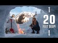 SNOWIEST PLACE ON EARTH! | Winter Camping in a SNOW CAVE! (campfire, meal, hiking)