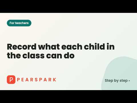 Video thumbnail: Record what each child in the class can do