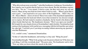 FLIGHT CLASS TENTH UNIT 4 READING A "SWAMI IS EXPELLED FROM SCHOOL" (PART 02)