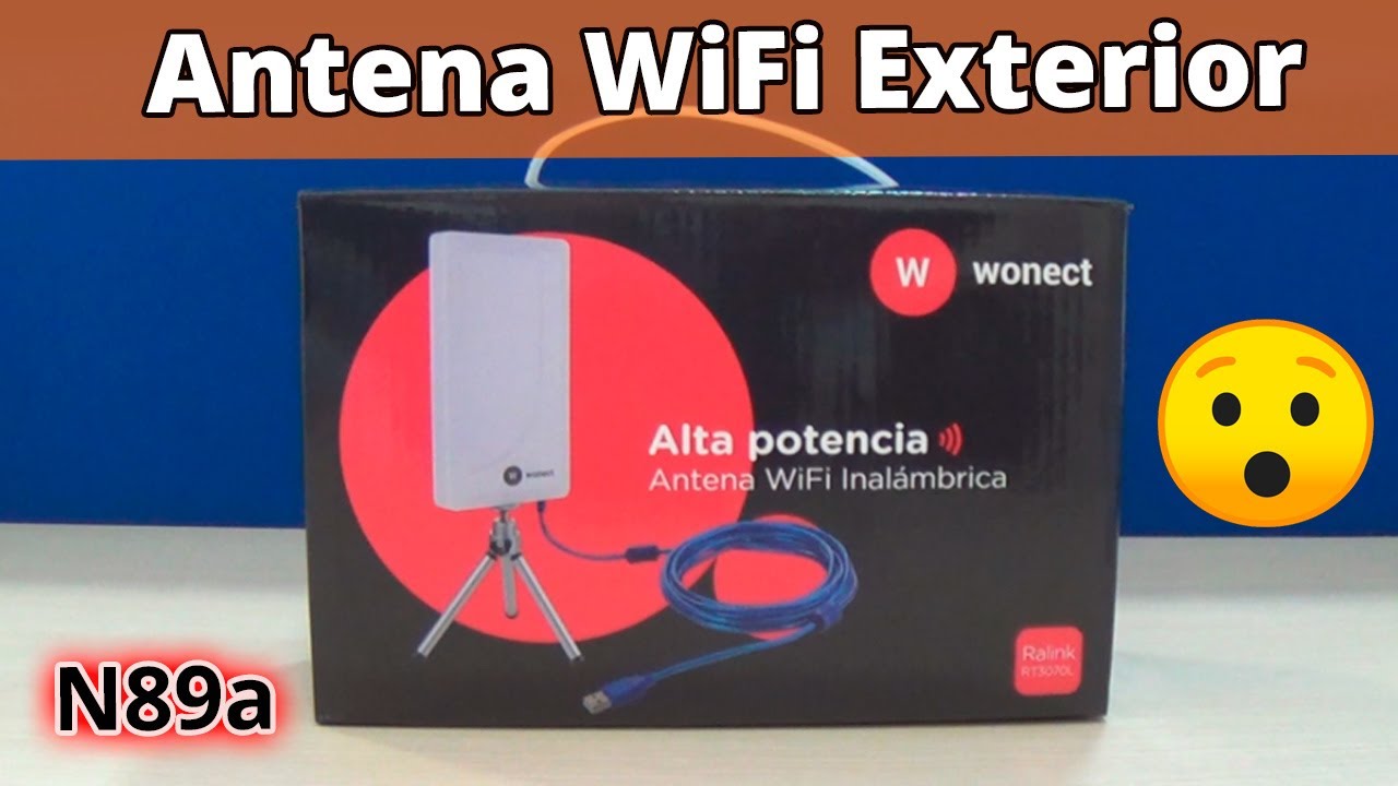 Wonect N4000A Antena Exterior WiFi USB 10 metros largo alcance