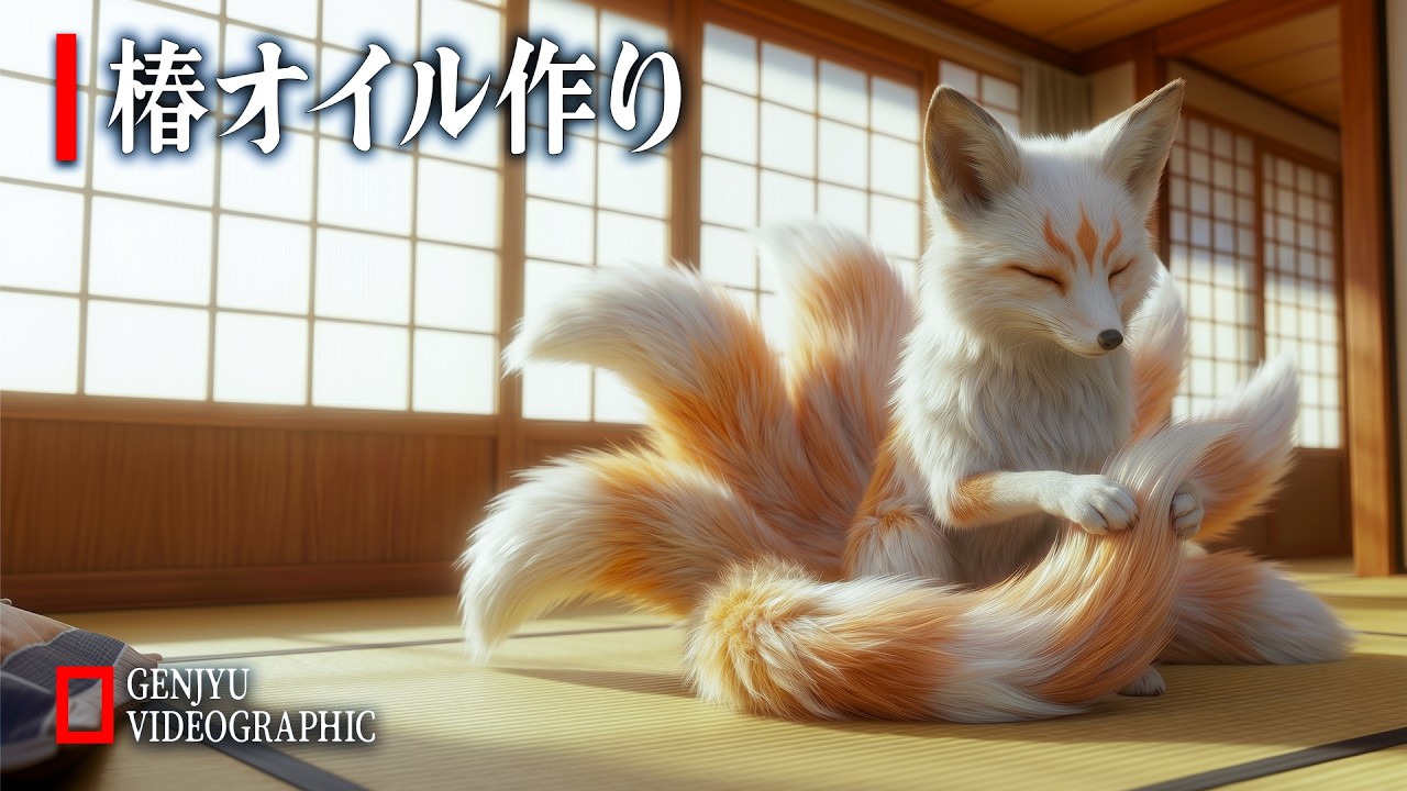 椿オイルが切れた！九尾が保湿のためにとった行動に密着。