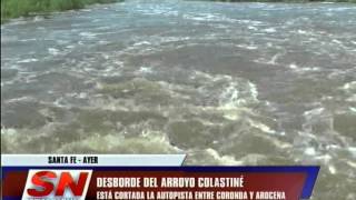 Desborde del arroyo Colastiné. Situación de rutas Informe de Somos Santa Fe