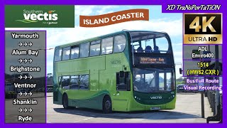 [Southern Vectis] Island Coaster ~ Yarmouth Bus Station ➝ Ventnor ➝ Ryde Esplanade【4K UW】