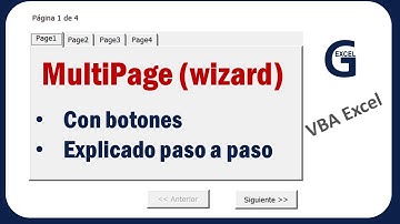 Control MultiPage con botones ⬅️Anterior Siguiente➡️ | Explicado Paso a paso | Formularios VBA Excel