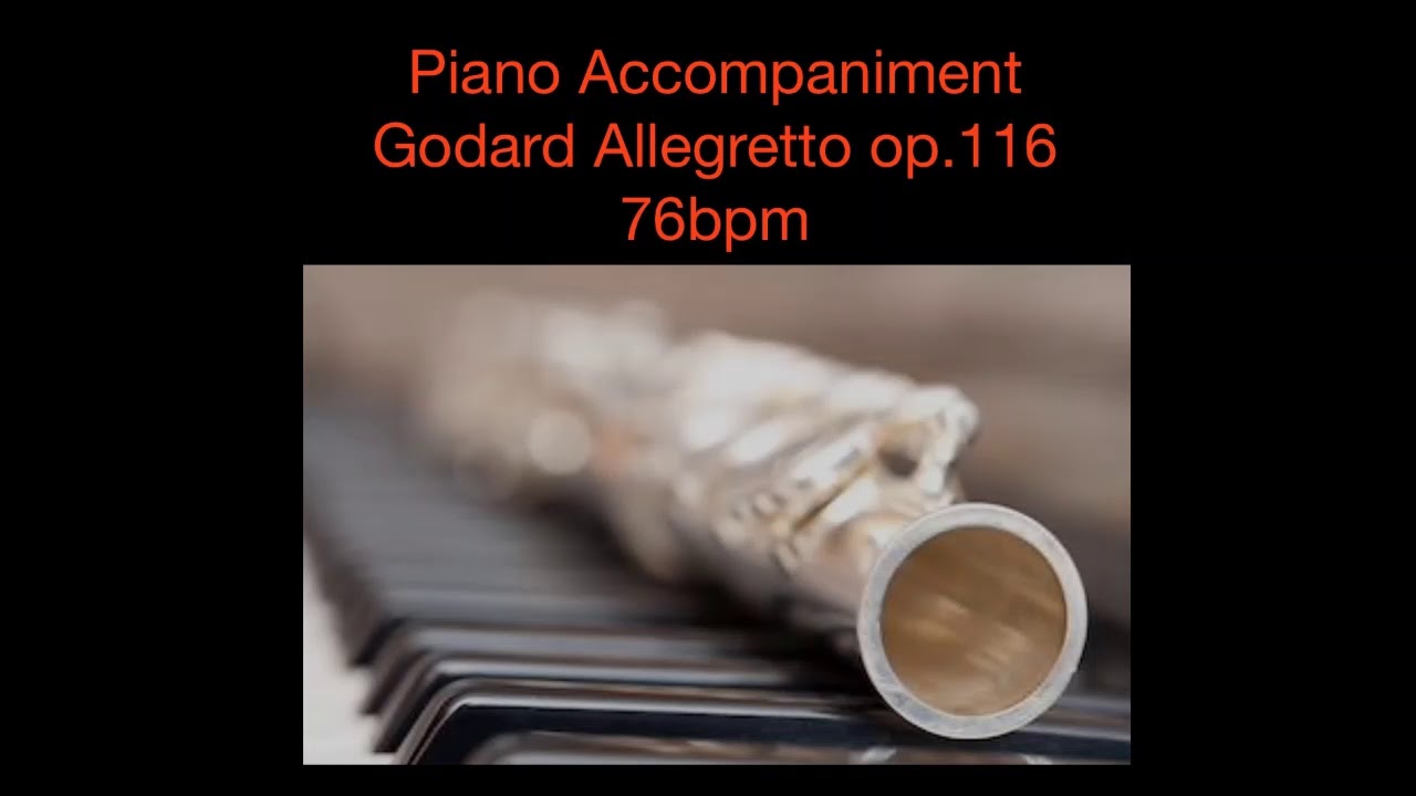 Godard Allegretto for Flute op.116 Piano 76bpm YouTube