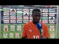 N. Pépé au micro d’Yves Boris après la qualification des éléphants en 16e de Finale