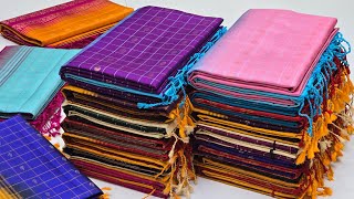 Handloom Checks Pure Silk Sarees || Coimbatore Wholesale || Latest Design Sarees || Online shopping screenshot 2