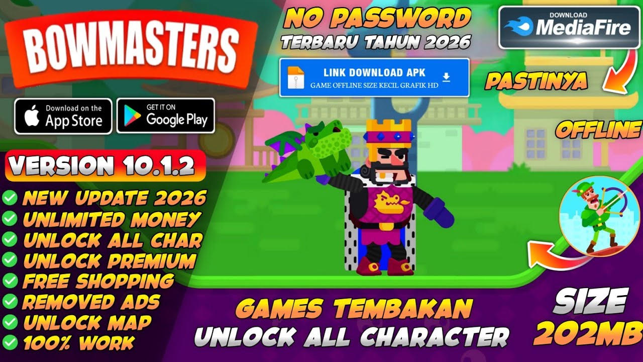 Bowmasters Mod Apk 10.1.2 New 2026 - Unlimited Everything & Unlock All Characters