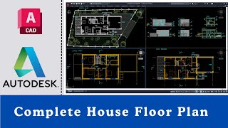 Autodesk AutoCAD Course 17 Complete House Floor Plan in AutoCAD 1 of 3