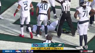 Treylon Burks Hangs On To Td After Scary Hit