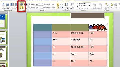 Microsoft PowerPoint: How to Merge Cells in a Table