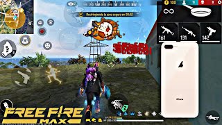 Asi es JUGAR FREE FIRE MAX en un IPHONE 8 PLUS📲en 2024