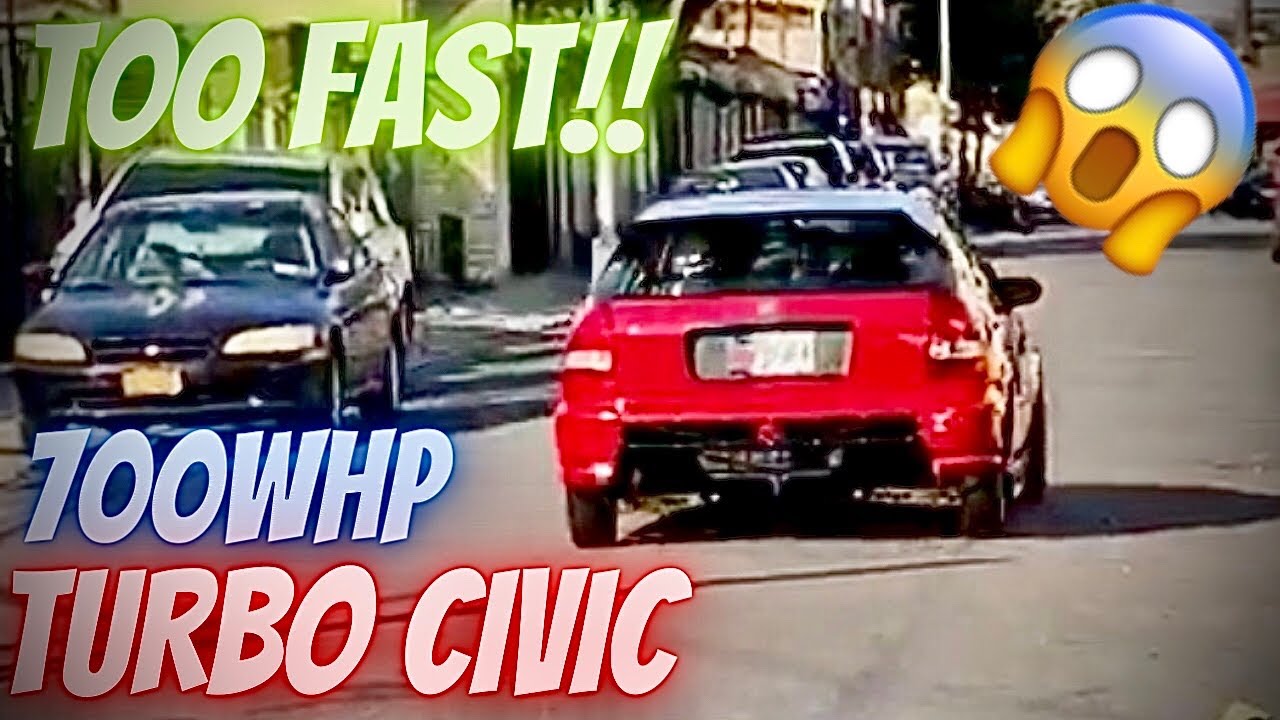700HP TURBO HONDA CIVIC EK FIRST DRIVE IN NY STREETS! CRAZY FAST!