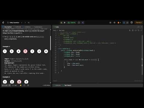 Delete a Middle node of LinkedList