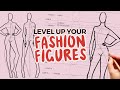 how to draw different fashion figure poses | tutorial