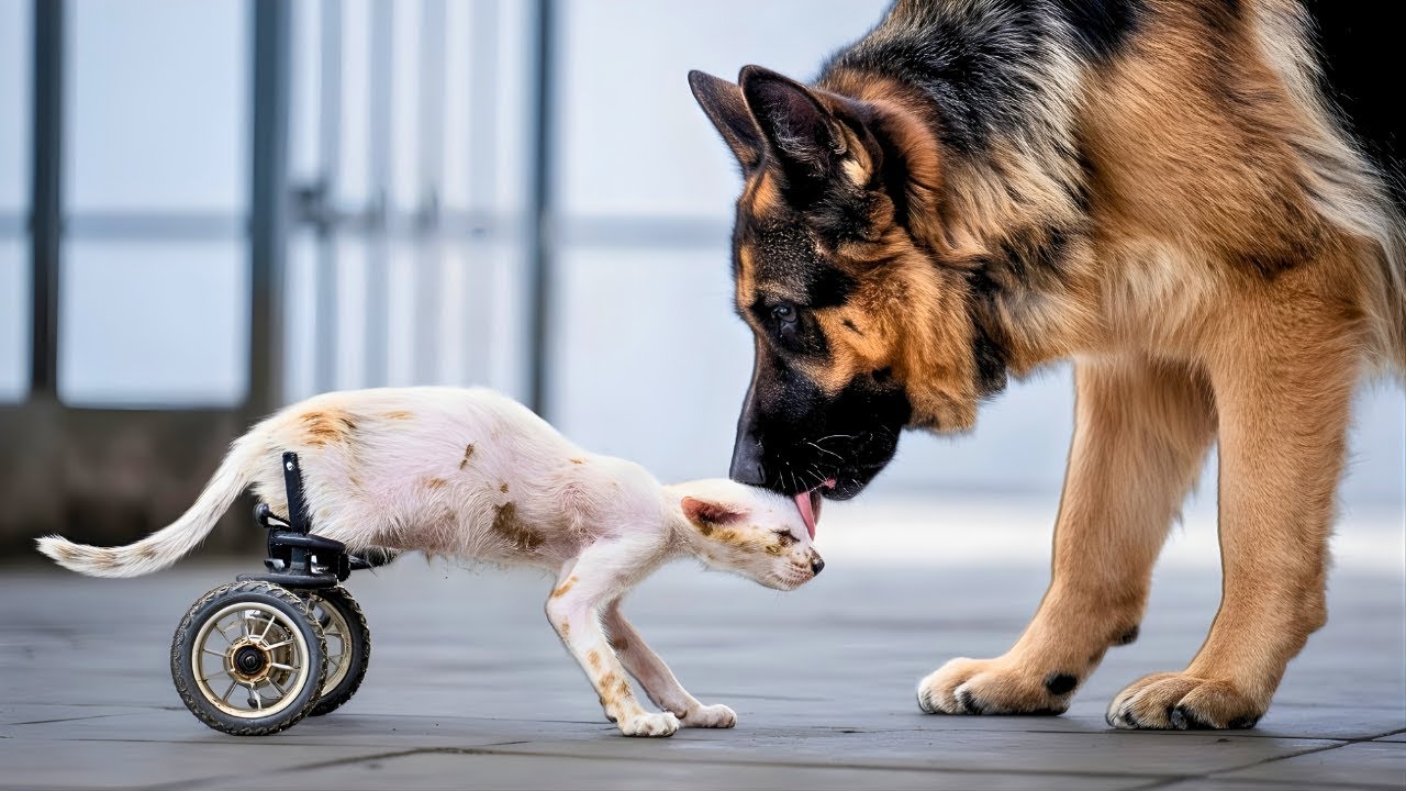 Engelli kedi artık yaşamaktan vazgeçmek üzereydi, ta ki bu köpek kimsenin beklemediği bir şey...