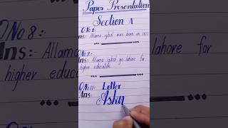 paper presentation #shorts #shortvideo #writing #calligraphy