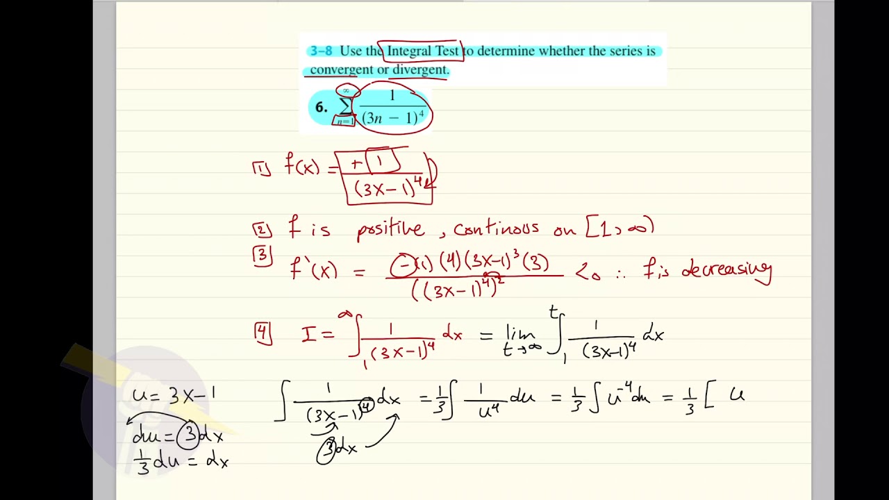 سكشن ١١.٣ Integral test 11.3