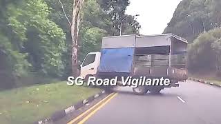 29May2025 Dairy Farm Road To Bke Lorry Skidded And Crash Into The Drain