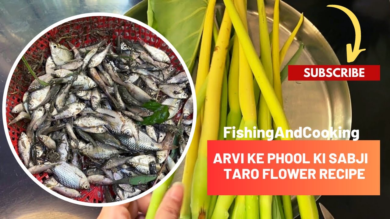 Arvi Ke Phool ki Sabji || Taro Flower Recipe/Fishing and Cooking Video ...