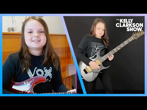 Kelly Clarkson Meets Viral 12-Year-Old Heavy Metal Guitarist