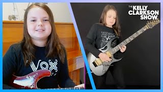 Kelly Clarkson Meets Viral 12yearold Heavy Metal Guitarist