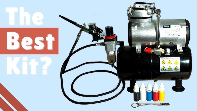 Timbertech Upgraded Basic Airbrush Compressor ABPST07, Quiet Powerful 1/6hp  Portable Compressor Airbrushing Paint System with