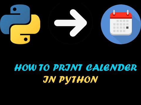 HOW TO PRINT CALENDAR IN PYTHON??   | EASIEST METHOD |  100% WORKING..