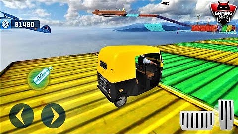 Tuk Tuk Rickshaw - Mega Ramp GT Racing Stunts Free / Crazy Auto Stunts - Android Gameplay - HD