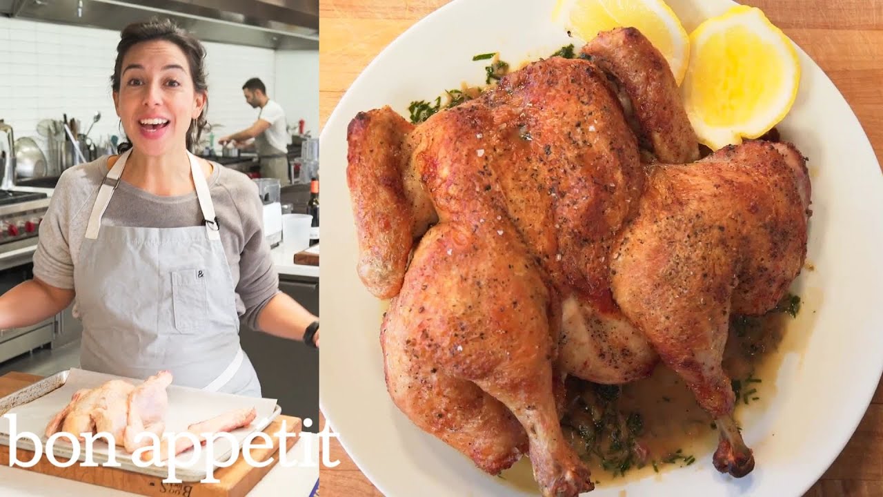 Carla Makes Brick Chicken in a CastIron Skillet Bon Appétit YouTube