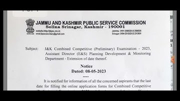 Jkpsc Kas Last Date Extended