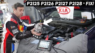 KIA CODE P2125 P2126 P2127 P2128 ENGINE LIGHT KIA SORENTO SPORTAGE FORTE RIO SOUL OPTIMA