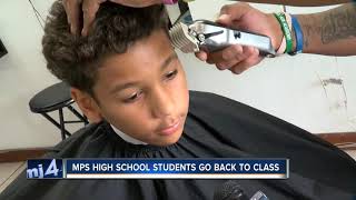 MPS high school students return to class