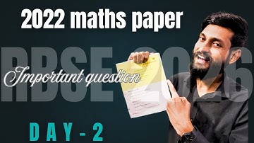 Day 2- chapter 4 ( RBSE MATHS PAPER2022) class 10th ,BY - TEEKAM SIR