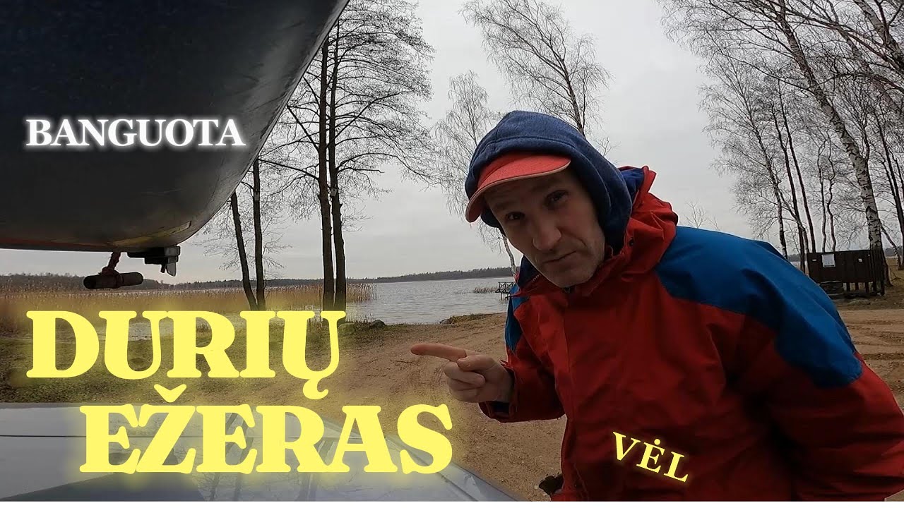 Dūrių ežeras vėl. Likęs gabaliukas nuo pernai.