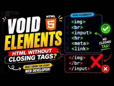 What Are Void Elements in HTML? 🤔