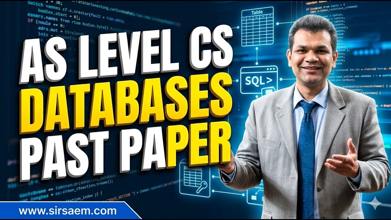 AS LEVEL9618 CS DATABASES PAST PAPER PAPER 2 - YouTube