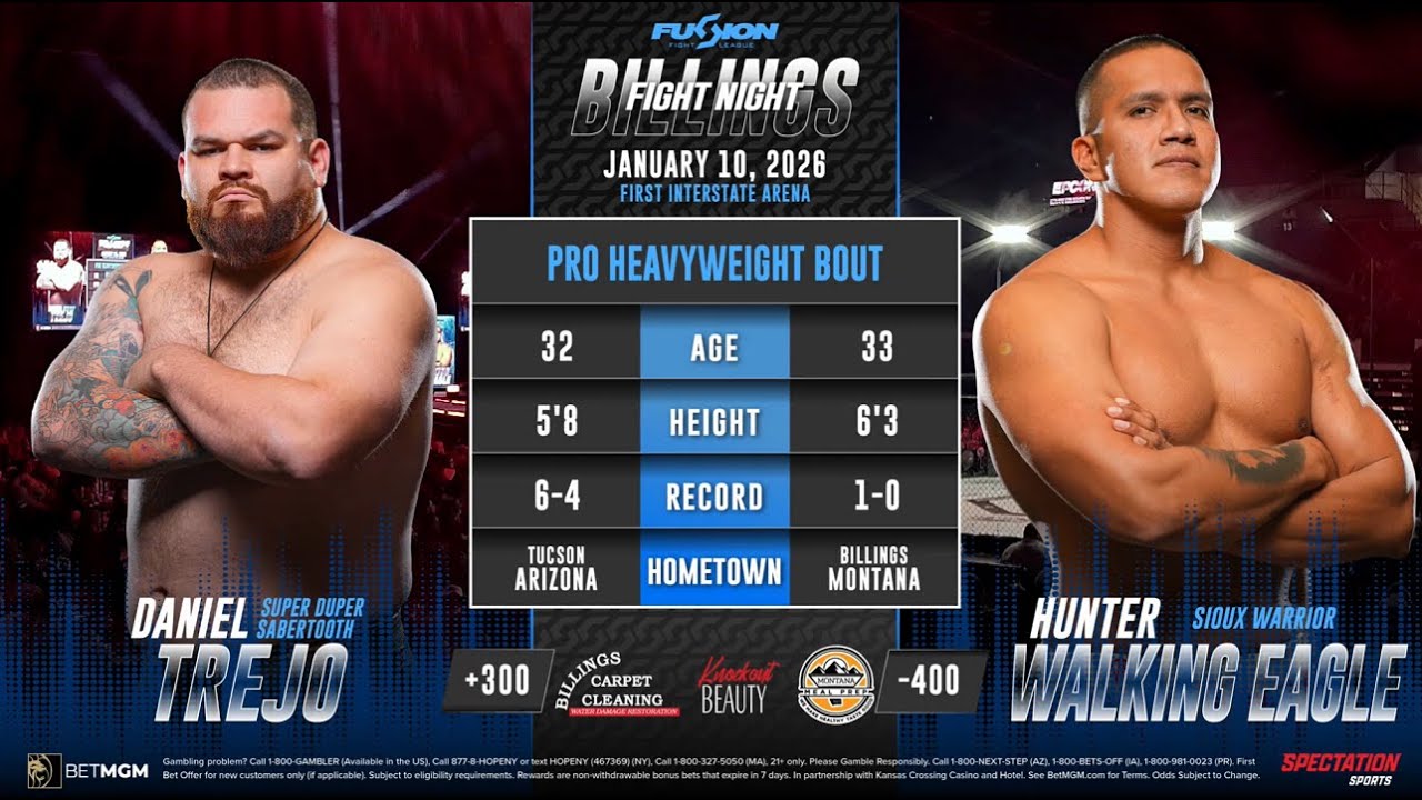 Daniel Trejo vs. Hunter Walking Eagle - Fusion Fight League: Smith vs Miller