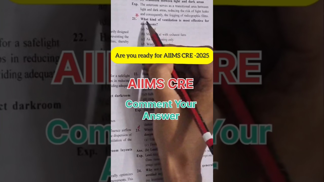 AIIMS CRE Important Questions 2025| All Radiographer Exam's 