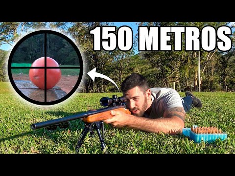 Sniper Acertando Tomate a 150m de Distância